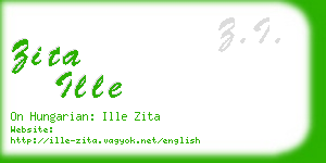 zita ille business card